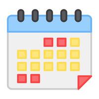 A flat design, icon of calender vector