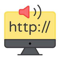 A flat design, icon of http vector