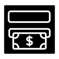 An icon design of cash withdrawal, editable vector