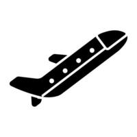 Its time to travel, solid design icon of aeroplane vector