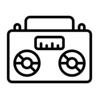 A outline design, icon of cassette player vector