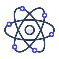 Trendy design of atom, editable vector