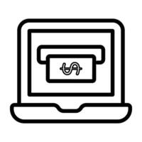 An icon design of money withdrawal, editable vector