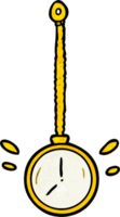 montre hypnotiseur en or oscillant de dessin animé png