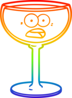 regenboog helling lijn tekening van een tekenfilm glas van wijn png