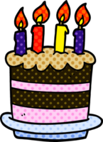 cartone animato scarabocchio compleanno torta png