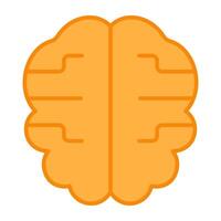 A flat design, icon of brain vector