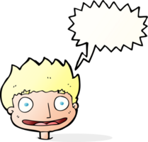 cartoon happy boy with speech bubble png