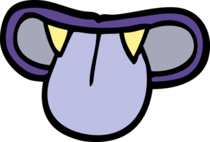 dessin animé doodle bouche de vampire png