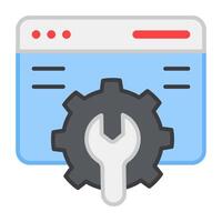 un plano diseño, icono de web administración vector