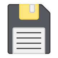 A flat design, icon of floppy vector