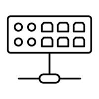 A flat design, icon of network ports vector