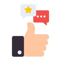 An icon design of customer feedback vector