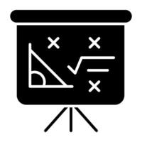 A glyph design, icon of mathematics class vector