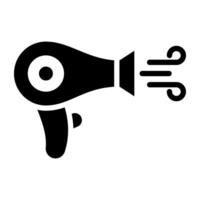 A glyph design, icon of hair dryer vector