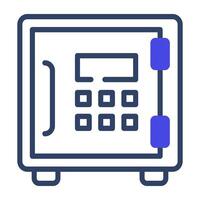 A flat design, icon of digital locker vector