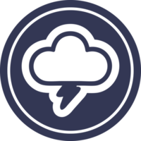 storm cloud circular icon symbol png
