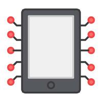 A flat design, icon of mobile nodes vector