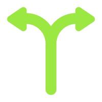 An icon design of y intersection arrows vector