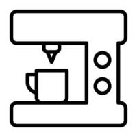 A linear design, icon of coffee machine vector