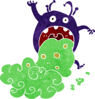 cartoon gross monster being sick png