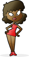 cartoon woman with hands on hips png