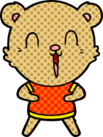 urso de desenho animado feliz png