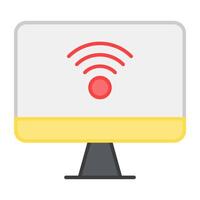 A perfect design icon of computer wifi vector
