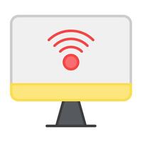 A perfect design icon of computer wifi vector