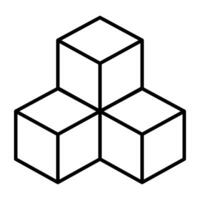 Flat vector design of 3d cubes