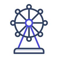 A childhood amusement icon, flat design of skywheel vector