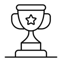 A premium download icon of star trophy, achievement concept vector