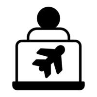 An icon design of travel agent vector