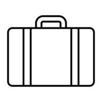 Professional bag icon, linear design of briefcase vector