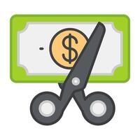 A flat design, icon of cut price vector
