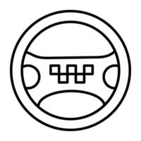 A linear design icon of car steering vector
