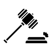 A glyph design, icon of auction vector