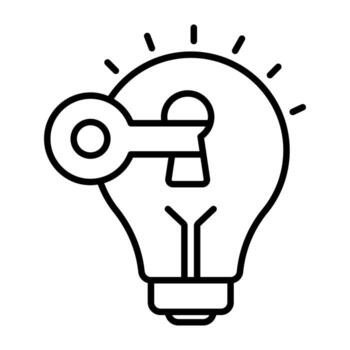 A linear design, icon of key idea vector