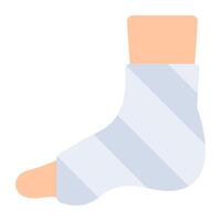 An icon design of fractured ankle vector