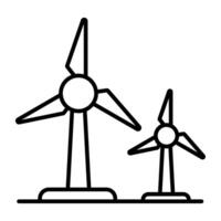 A linear design, icon of wind propeller vector