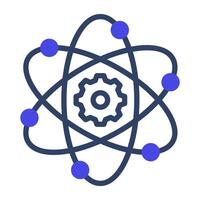 Trendy design of atom, editable vector