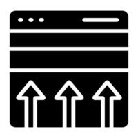 Web uploading icon in trendy vector design