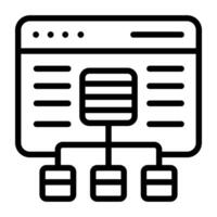 Outline design, icon of web architecture vector