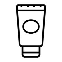 An outline design of face wash, editable vector