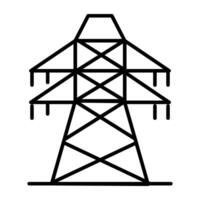 A linear design, icon of electric pole vector