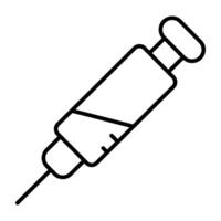 A linear design, icon of injection vector