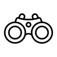 An outline design, icon of binoculars vector