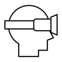 A unique design icon of vr headset vector