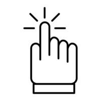 Perfect design icon of finger tap in flat style vector