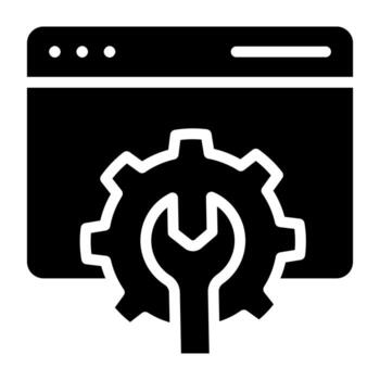 An Icon design of web management vector